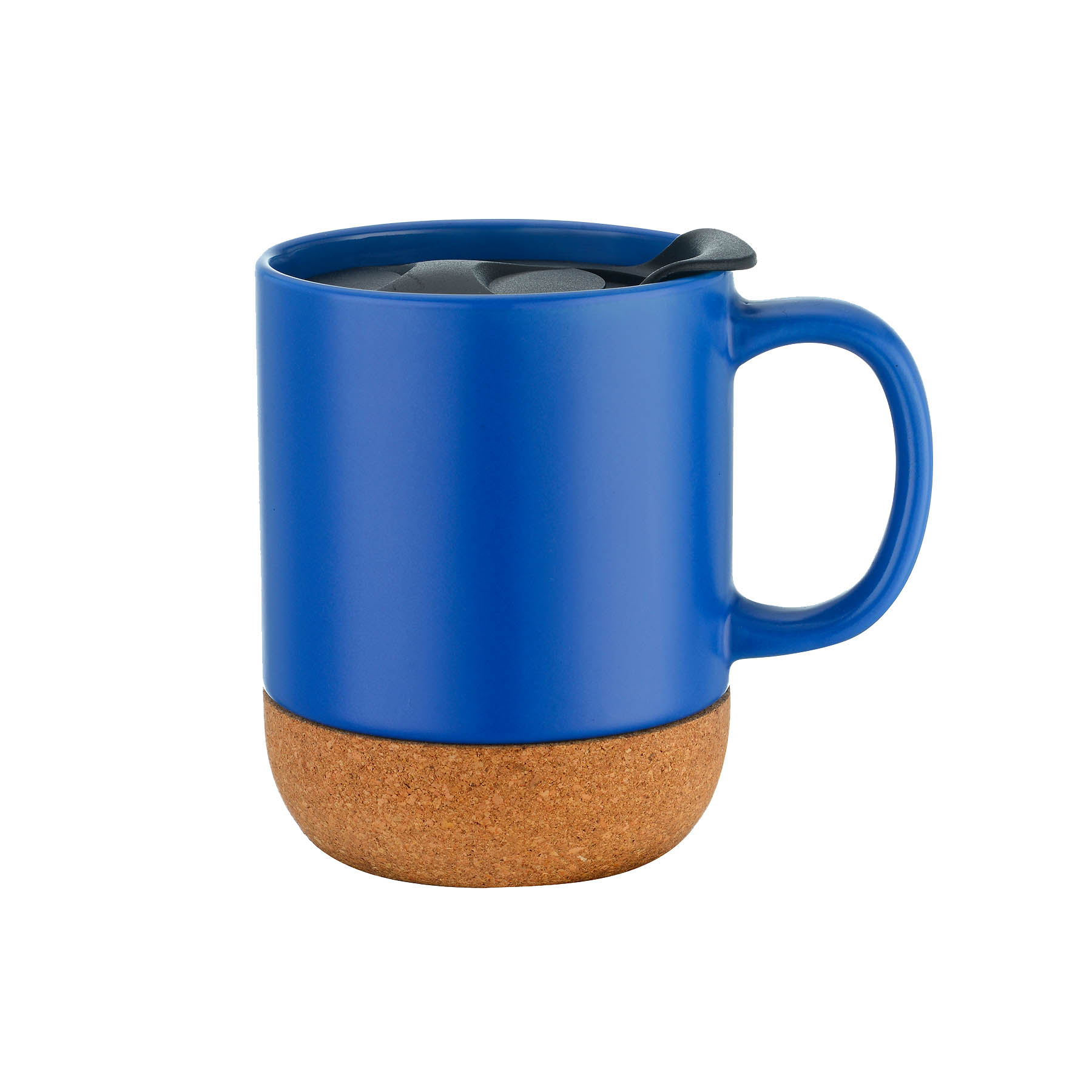 12 oz. Two-tone Barista Cork Bottom Ceramic Mug with Lid 3