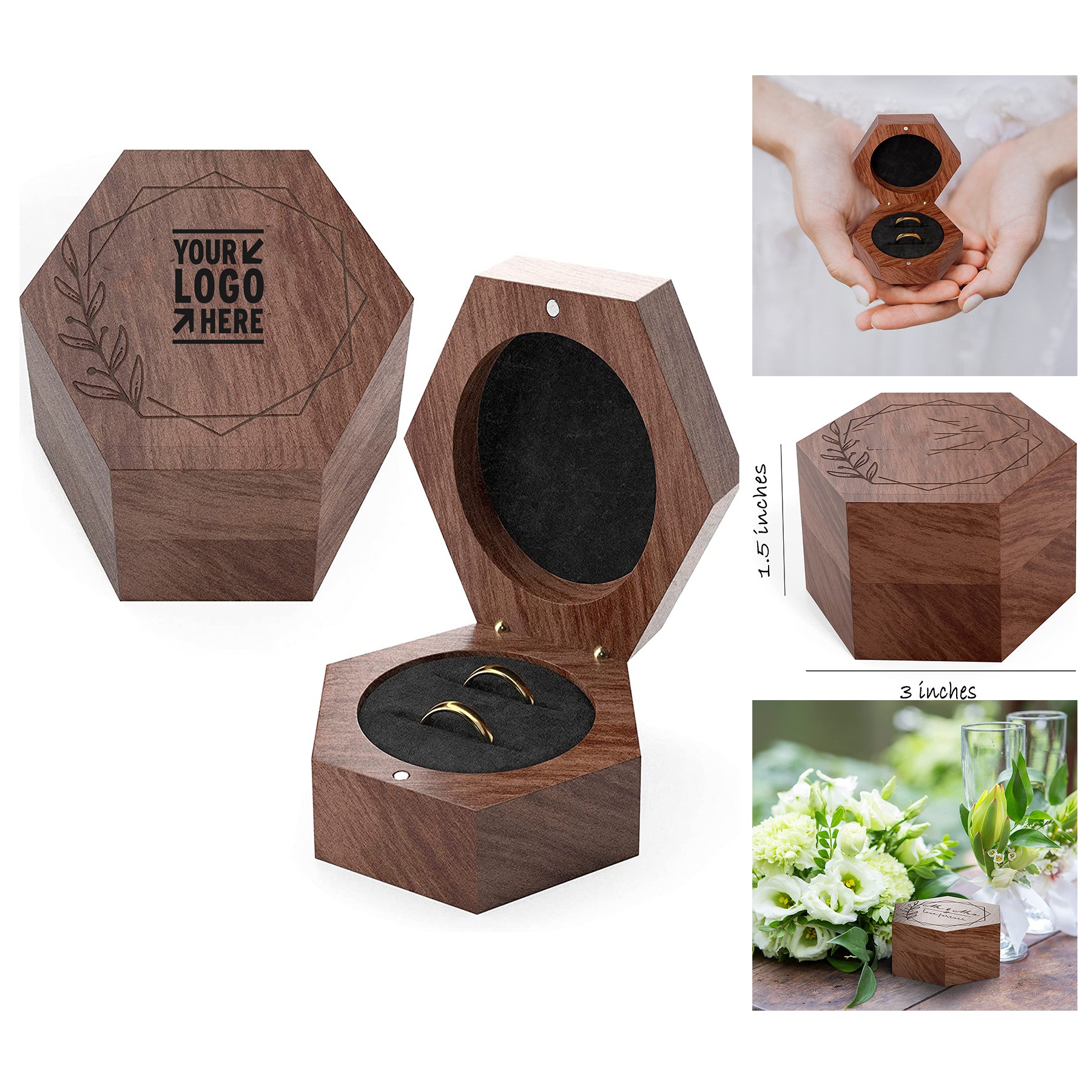 Rustic Wedding Ring Box for Wedding Ceremony 3