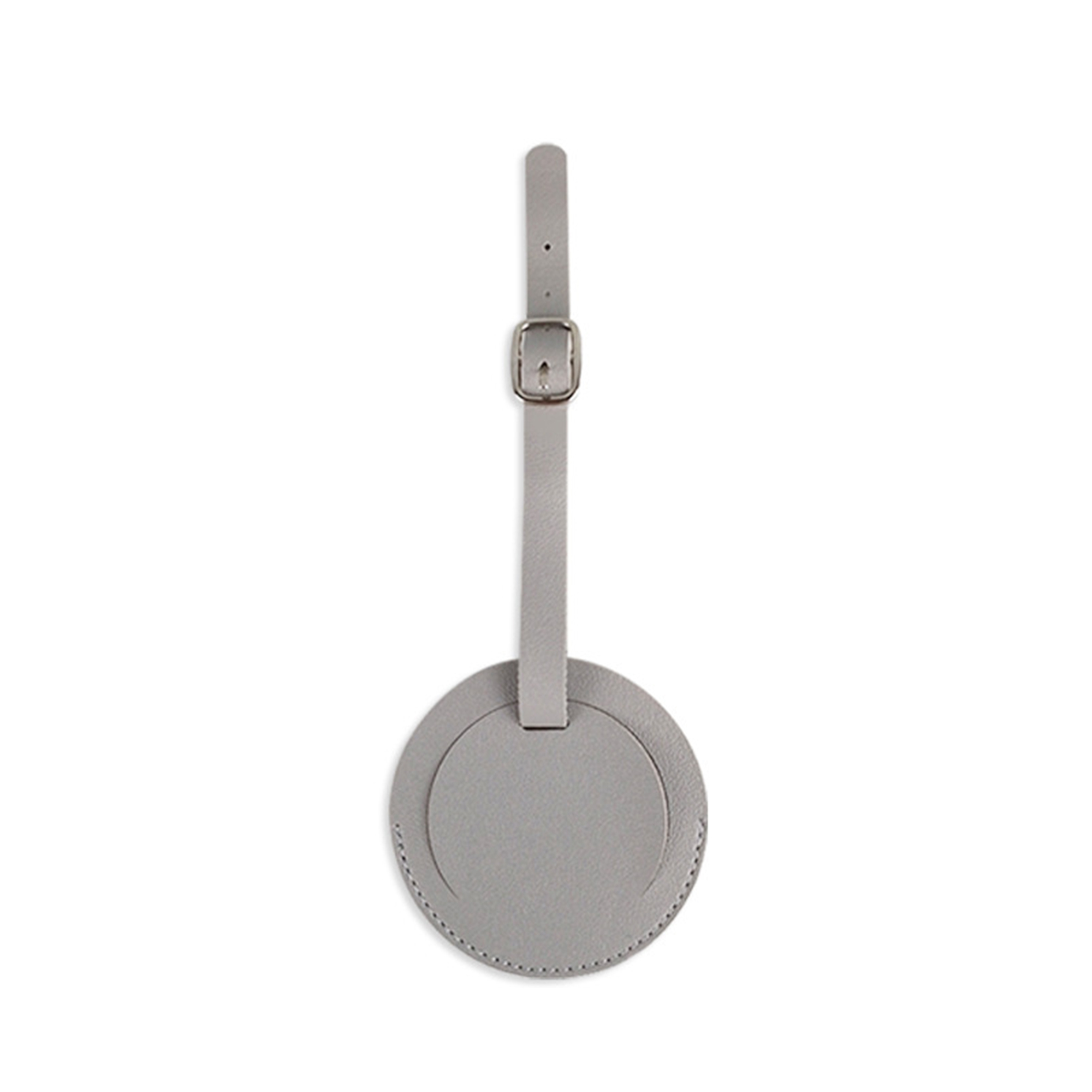 Faux Leather Round Luggage Tag 3.2" Diameter 5