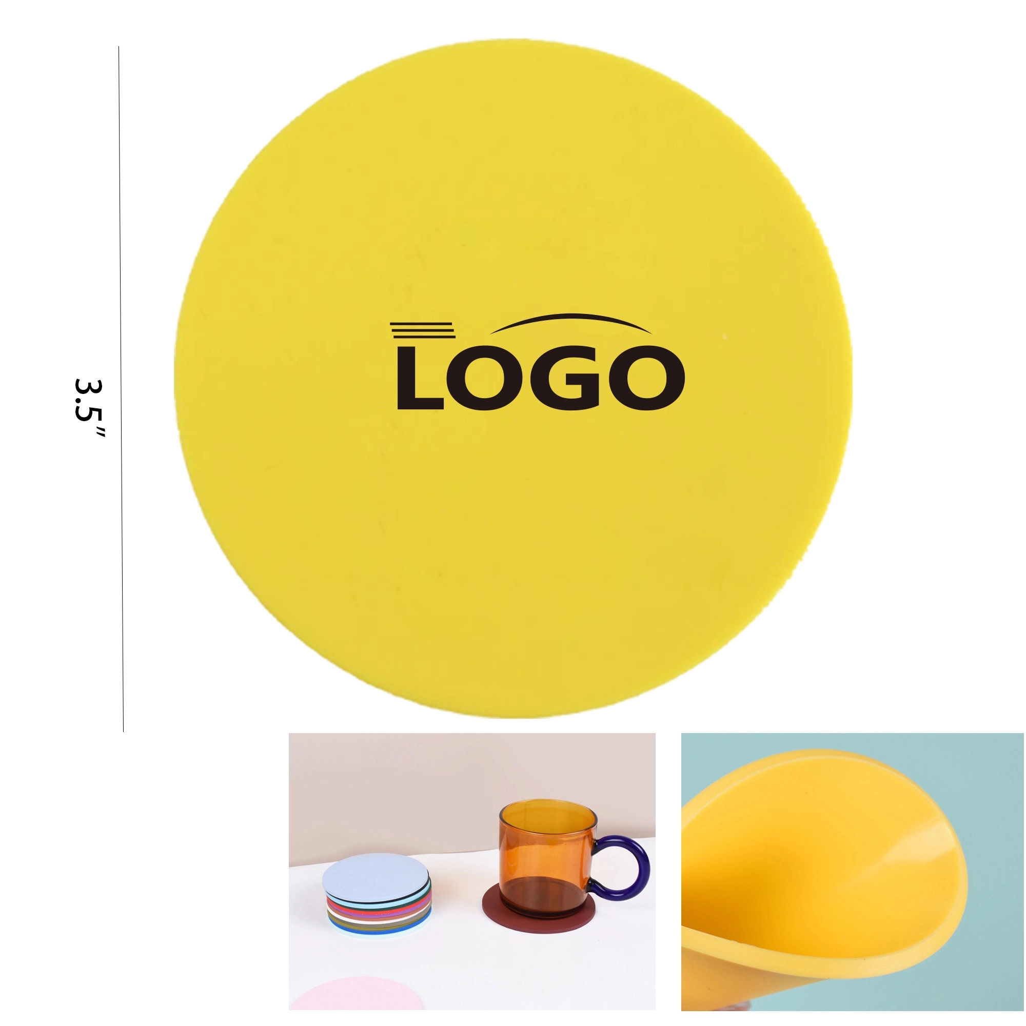 3.5" Round PVC Coaster 3
