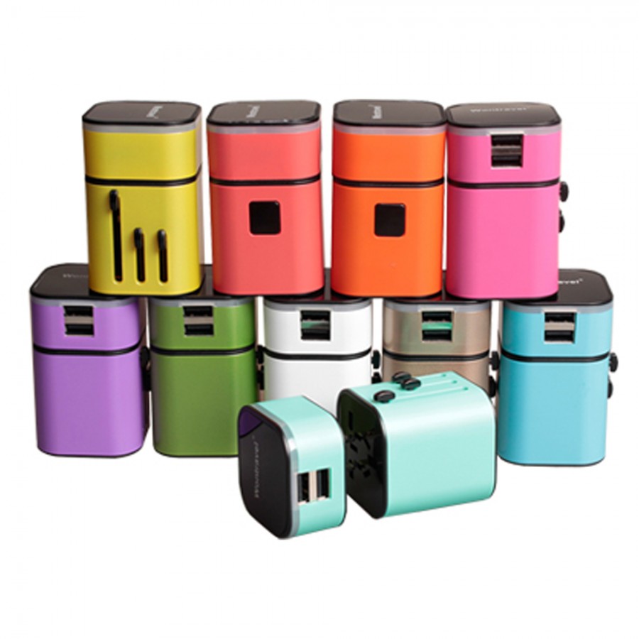 International Universal Travel Adapter with Light Up Logo 1
