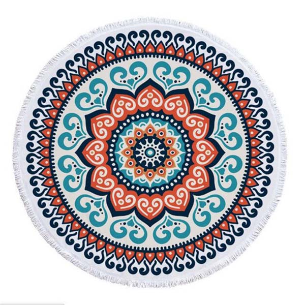 Microfiber Round Plush Beach Towel Blanket 3