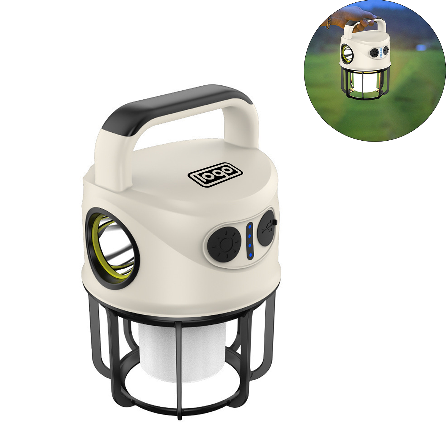 USB Type C Rechargeable LED Camping Emergency Light 3