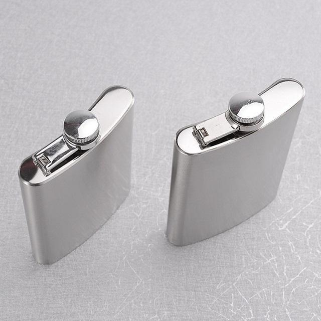 Portable Stainless Steel Square Hip Flask 6 oz 4