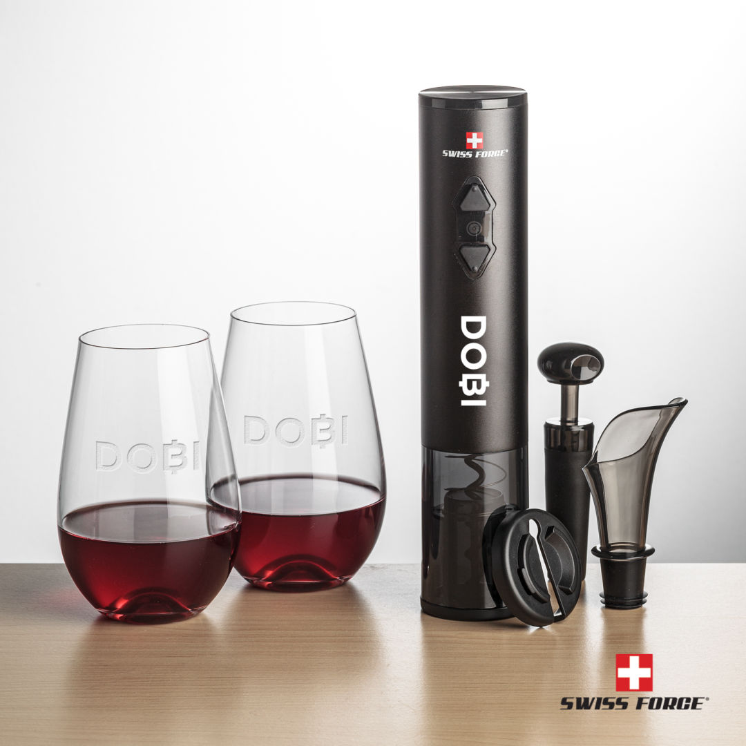 Swiss Force® Opener Set & Boston Stemless Wine 2
