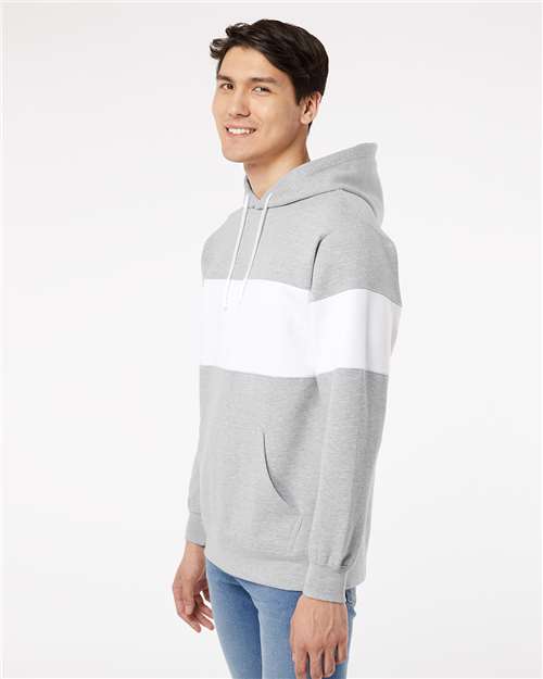 Unisex Classic Fleece Colorblocked Hooded Sweatshirt - 22709 8