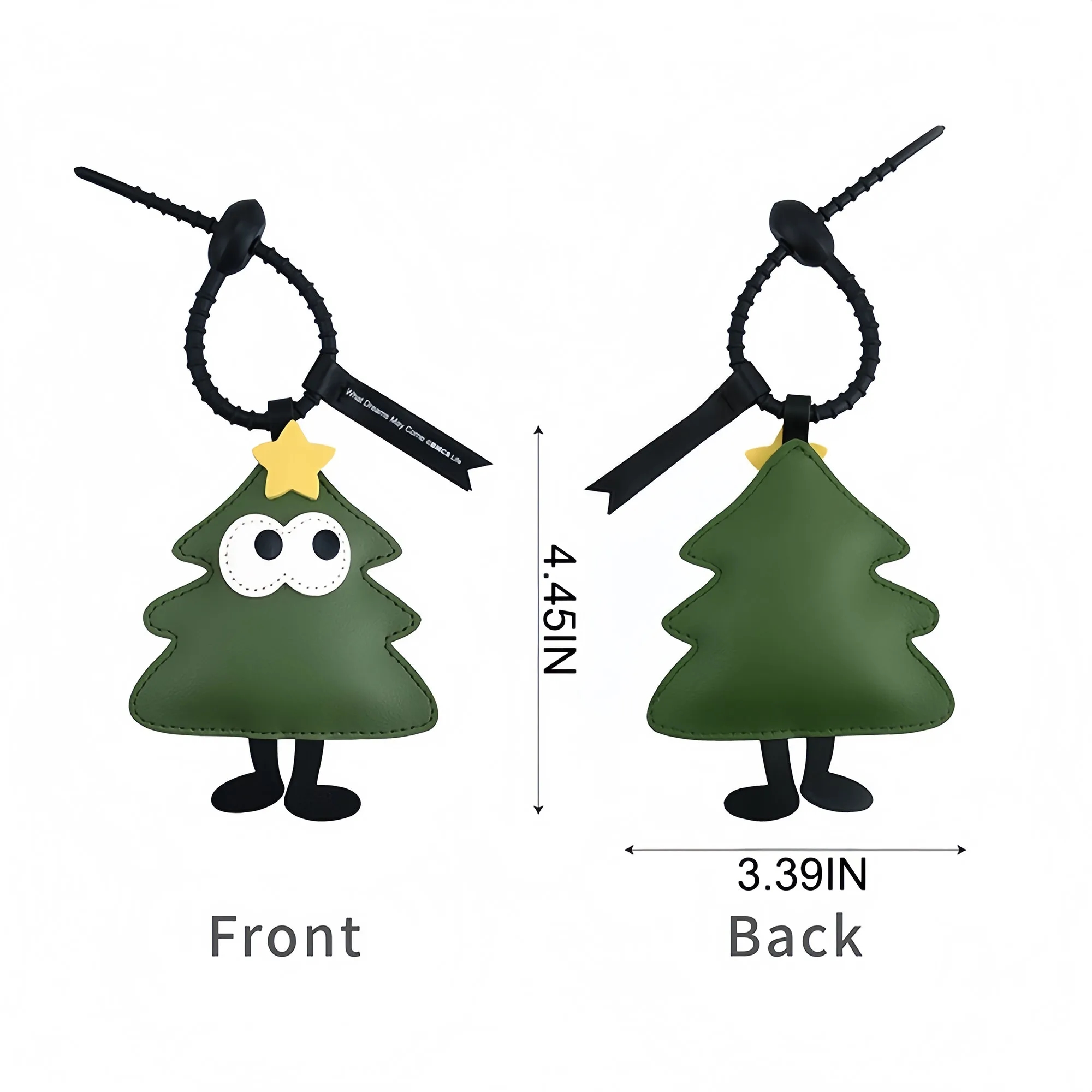 Cartoon Keychain PU Leather Ornament Gift 4