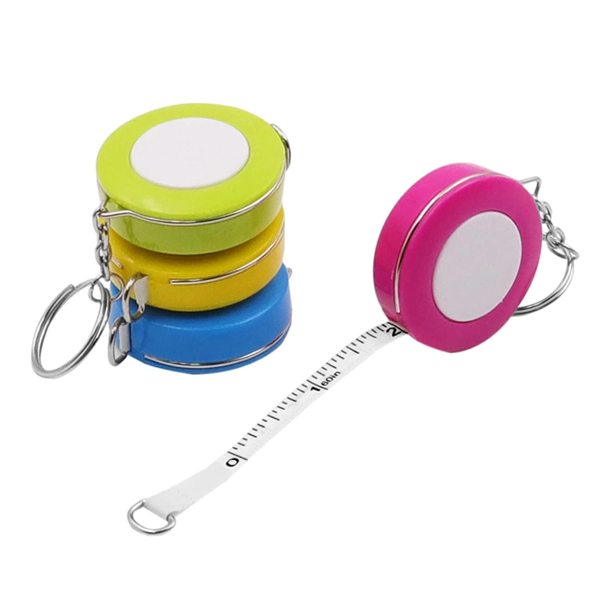Small Tape Measure Keychains 5ft/ 1.5m Mini Retractable 8
