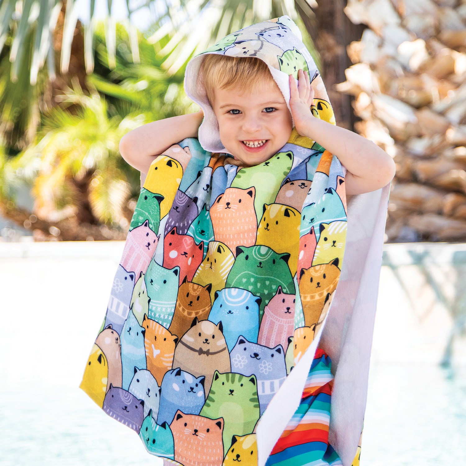 Kids hooded Poncho (Not Sewn) 2