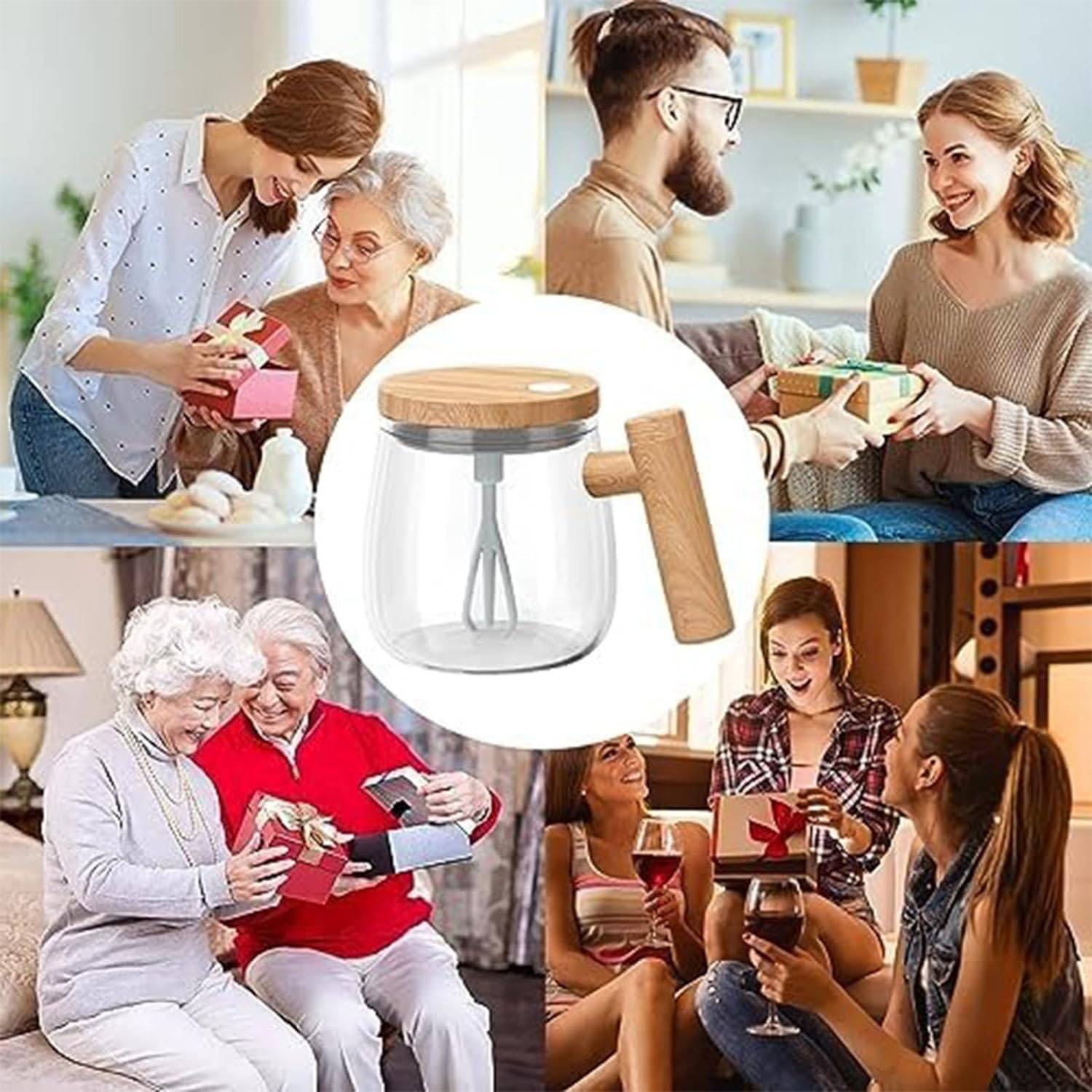 13.5Oz High Speed Electric Self Mixing Cup With Lid 5