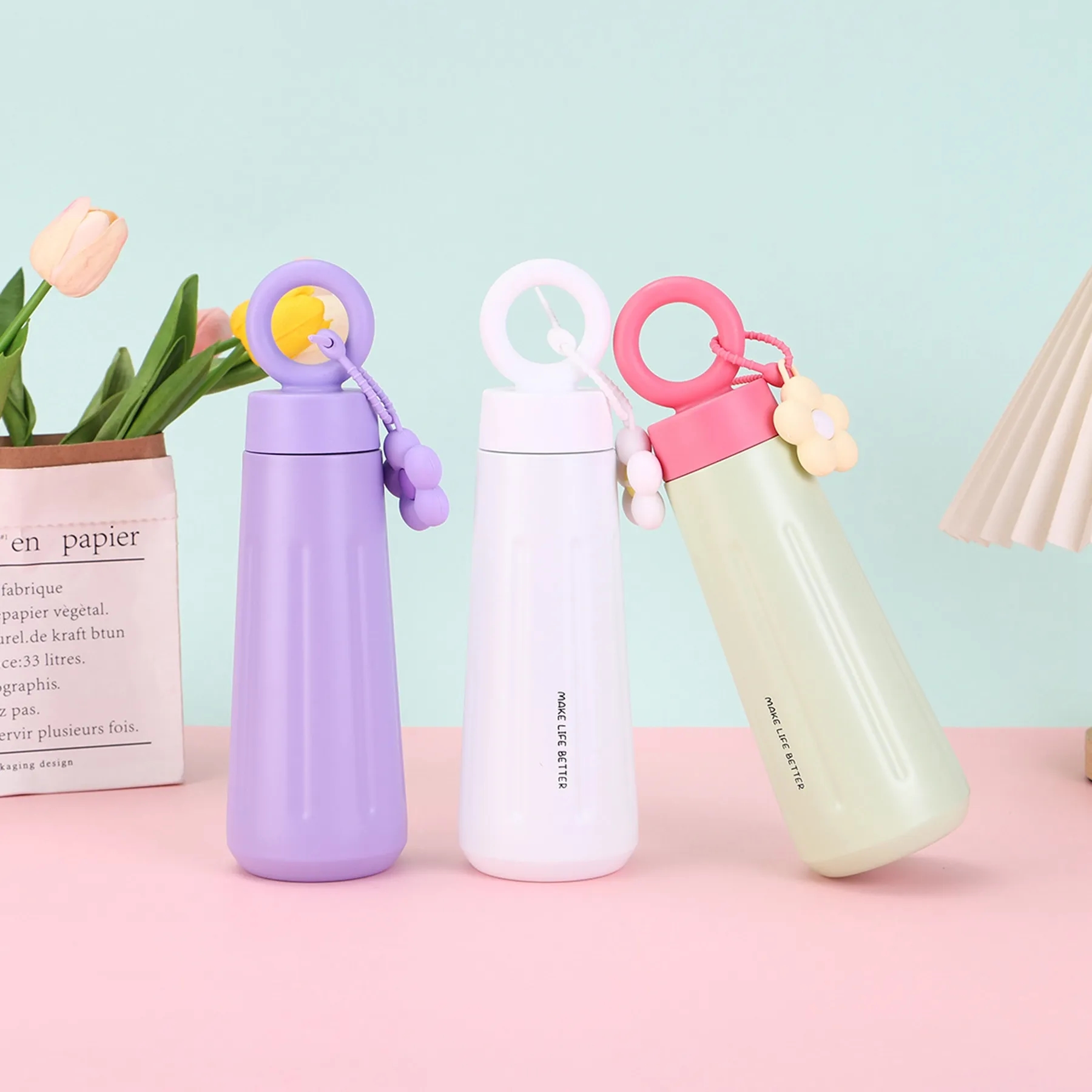 15 Oz. Petal Style Vacuum Stainless Steel Thermos Cup 3