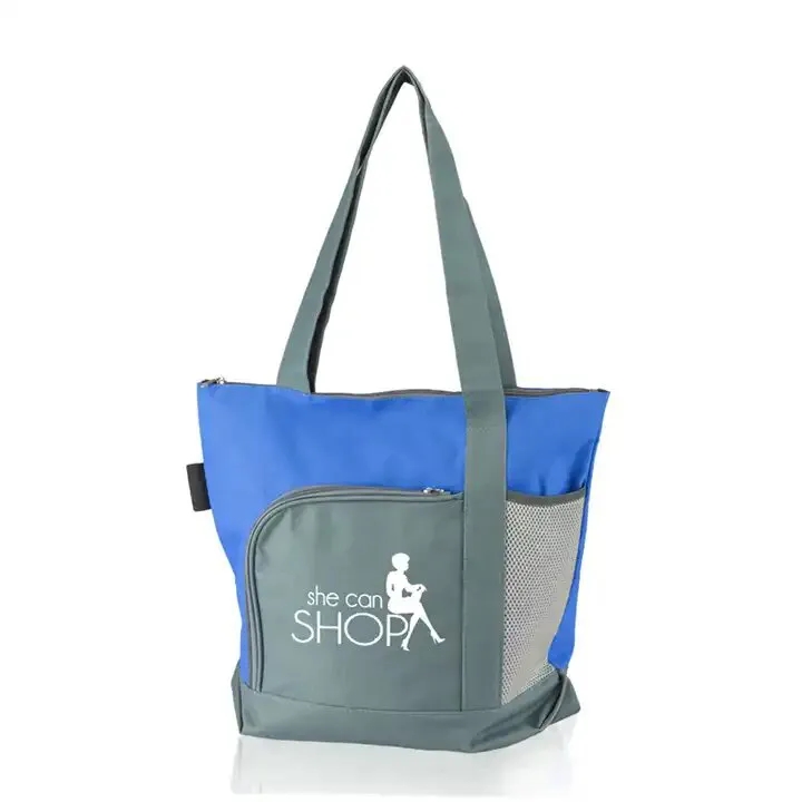 600D Polyester Canvas Zipper Tote 7