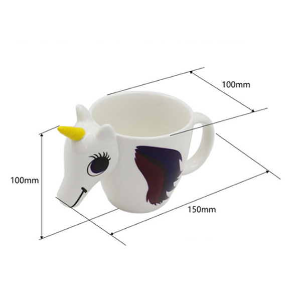 Unicorn Ceramic Color Changing Mug 3D Heat Magic Coffee Cup 3
