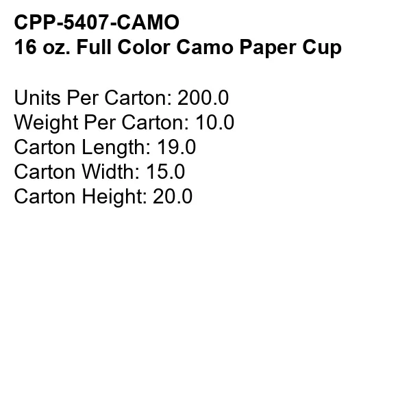 16 oz. Full Color Camo Paper Cup 3