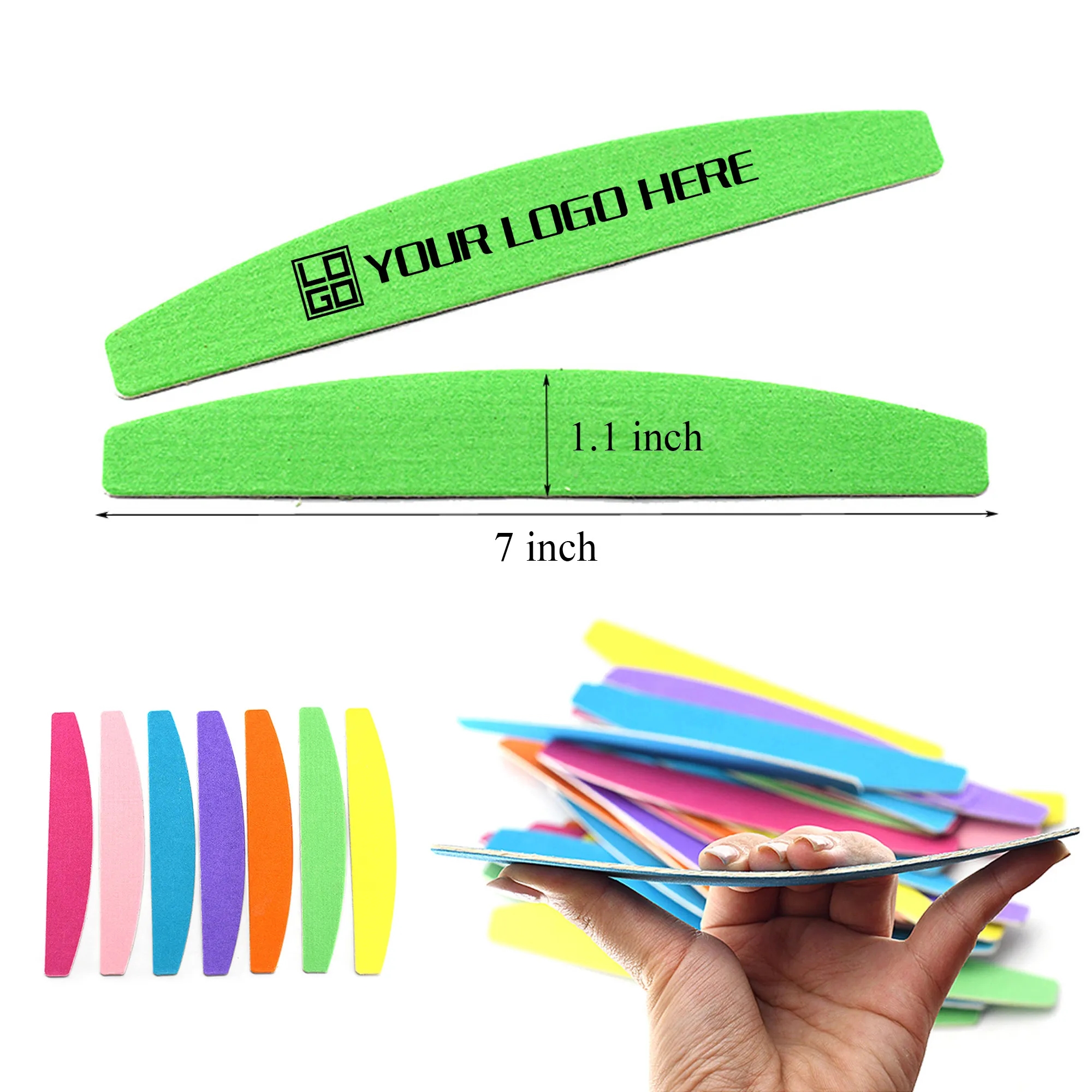 Nail File Colored Wood Chip Double Sided Sandpaper Board