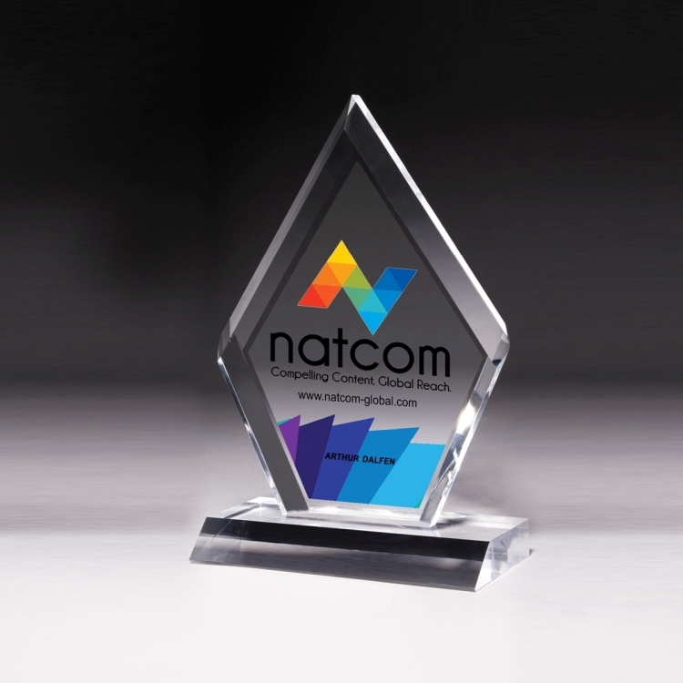 Multi-Faceted Acrylic Award - 5" x 8 3/4" -Laser Engraved 2