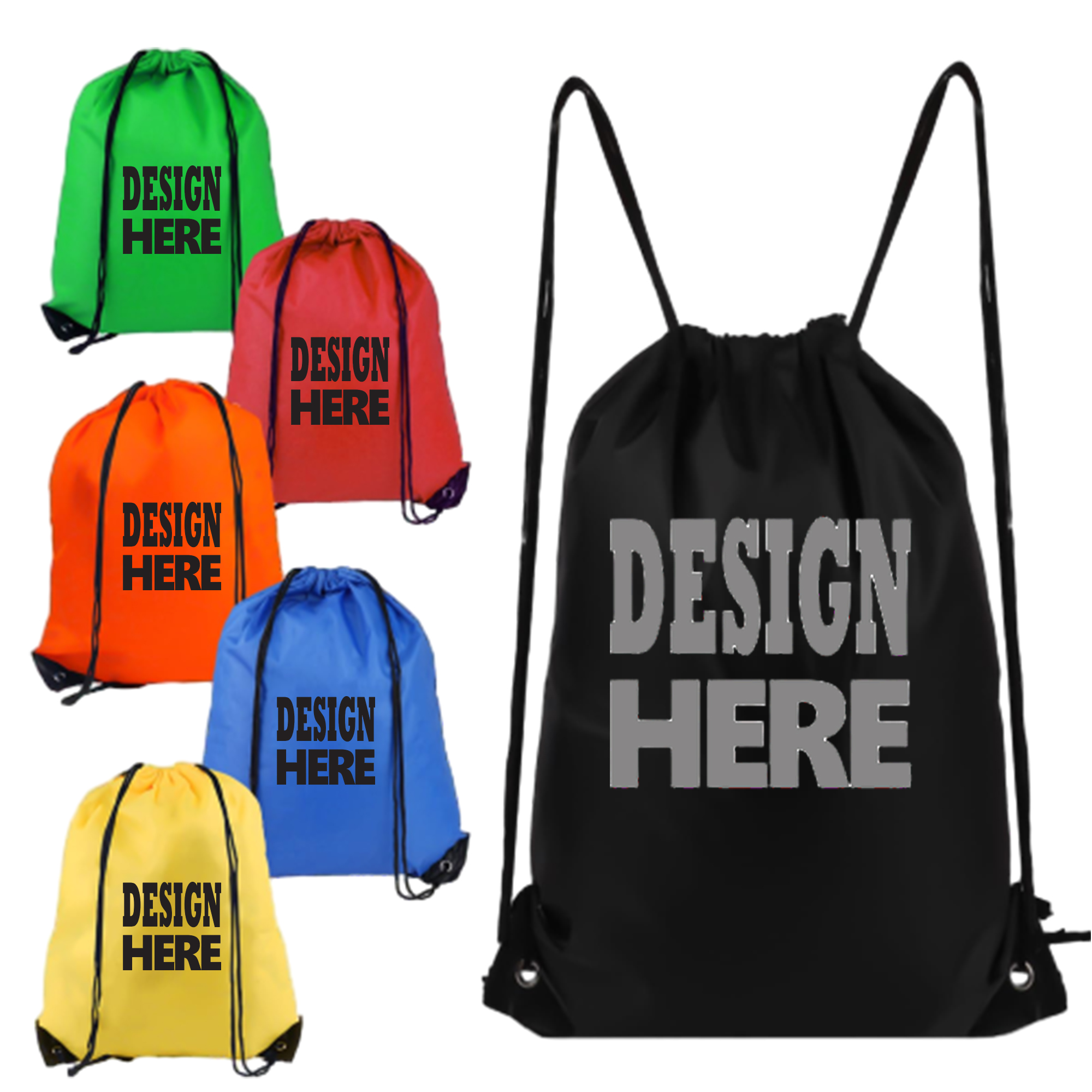 Lightweight Multi-Color Fitness Drawstring Bag 2