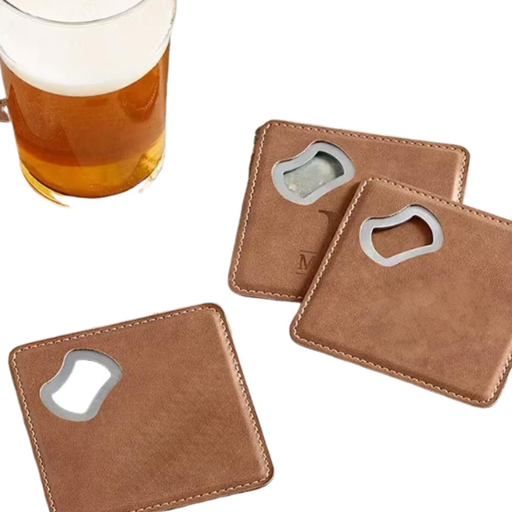 Square Leather Bottle Opener 2