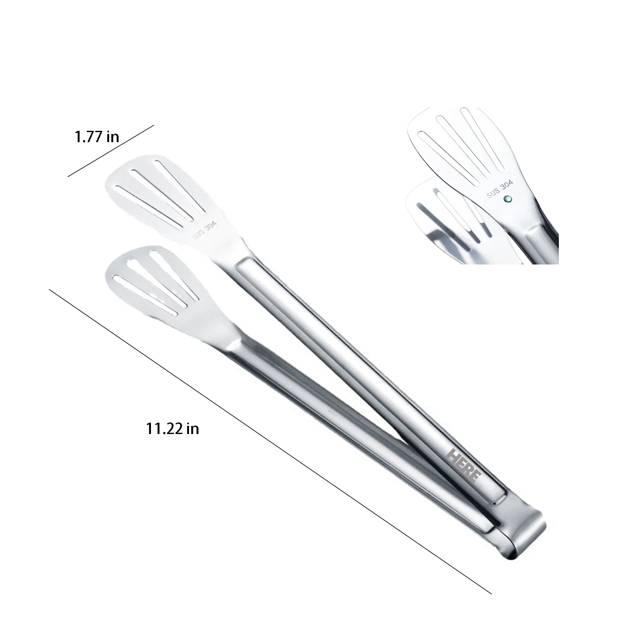 12 Inch 304 Stainless Steel Tongs
