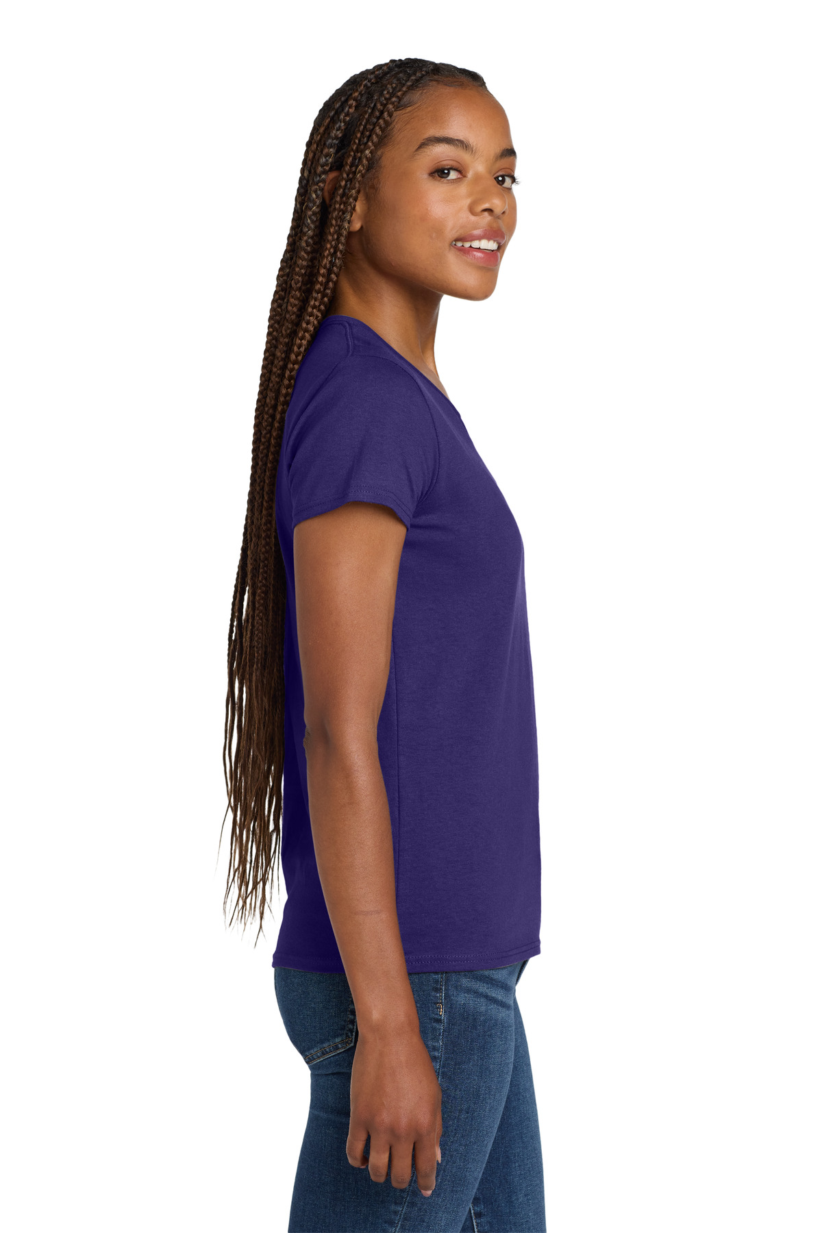 Gildan Women's Heavy Cotton 100% Cotton V-Neck T-Shirt. 5V00L 64