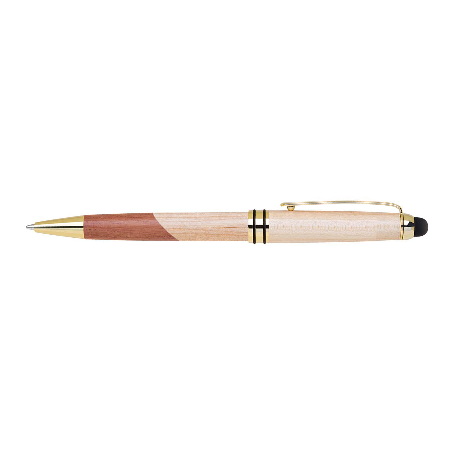 ECO-Friendly Mable/Curvy Design wooden stylus ballpoint pen 3