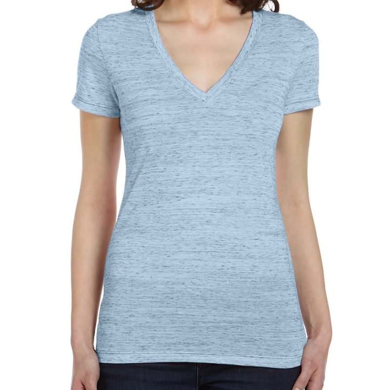 Bella Ladies Jersey Short-Sleeve Deep V-Neck T-Shirt 3
