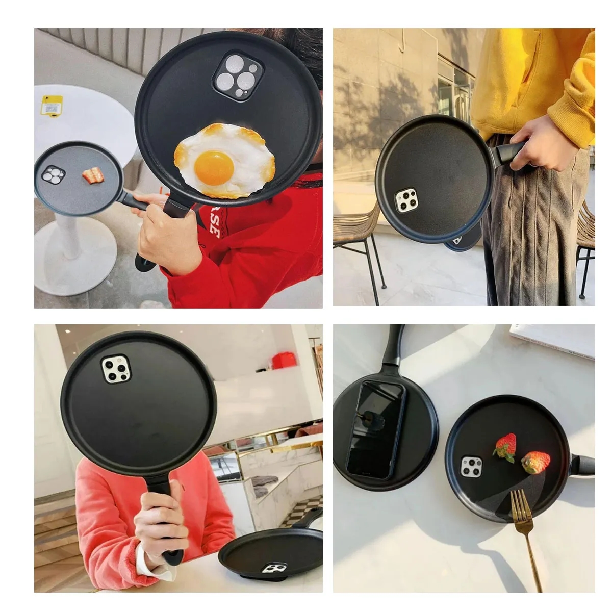Funny Creative Fashion Trend Frying Pan Phone Case 5