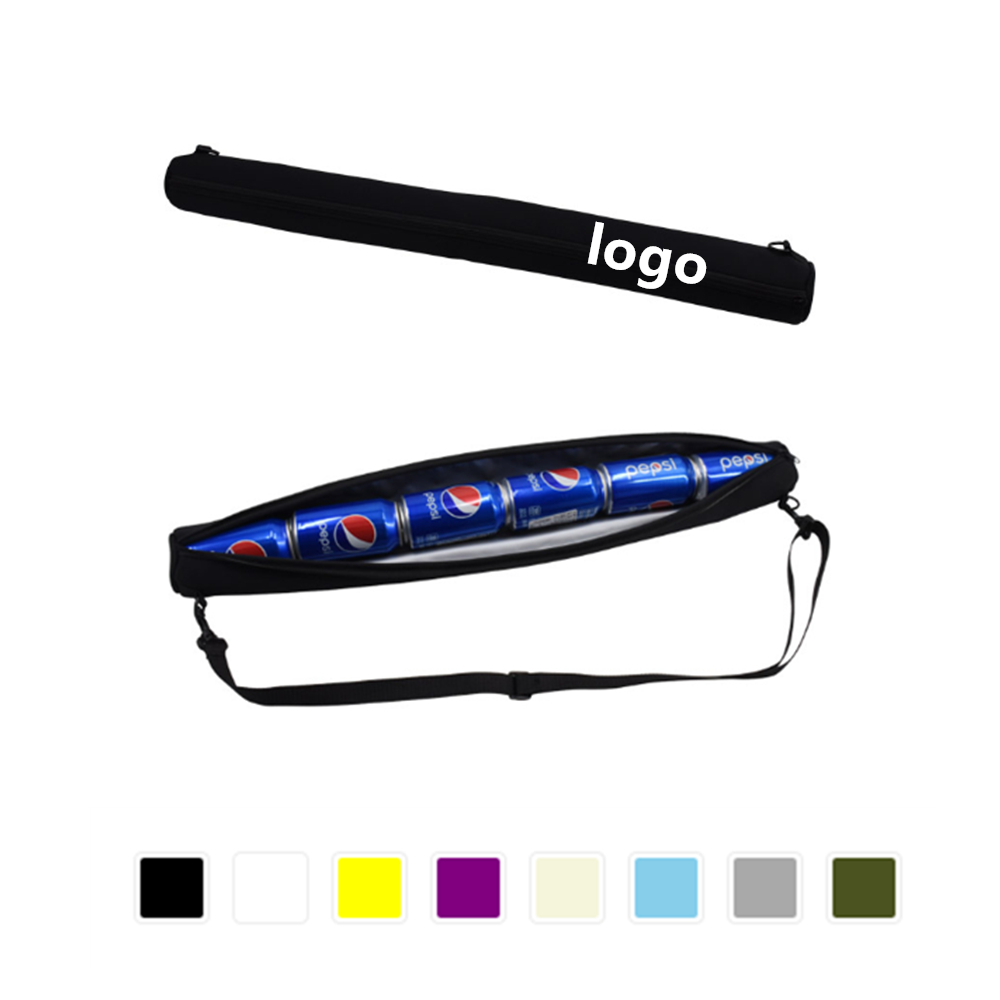 6 Can Neoprene Tube Cooler, custom koozie with logo imprint 3