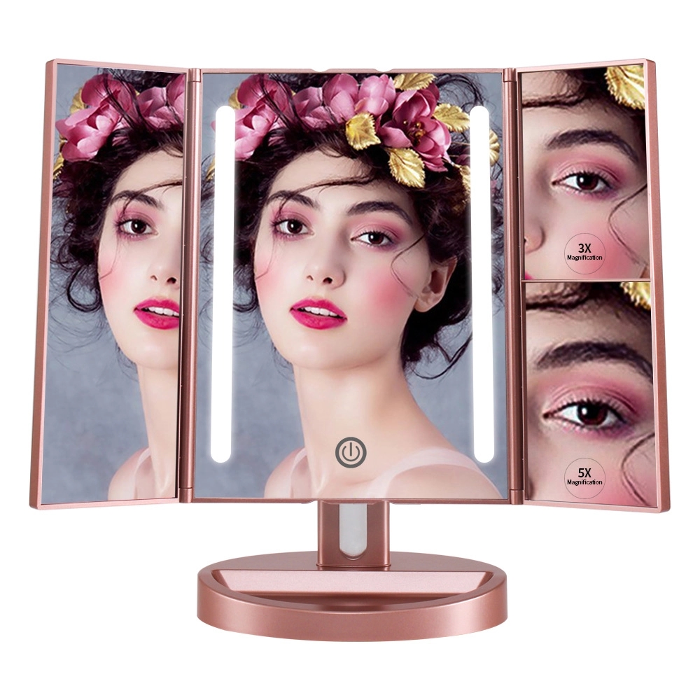 Tri-Fold Lighted Vanity Mirror 12