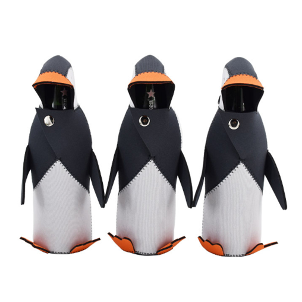Neoprene Penguin Shape Bottle Coolie, custom koozie with logo imprint 6