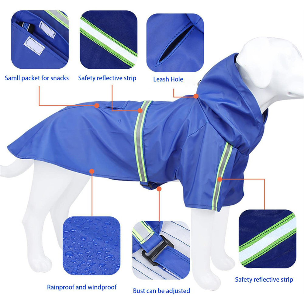 Dog Raincoat Poncho For Small To X-Large And Puppies 9