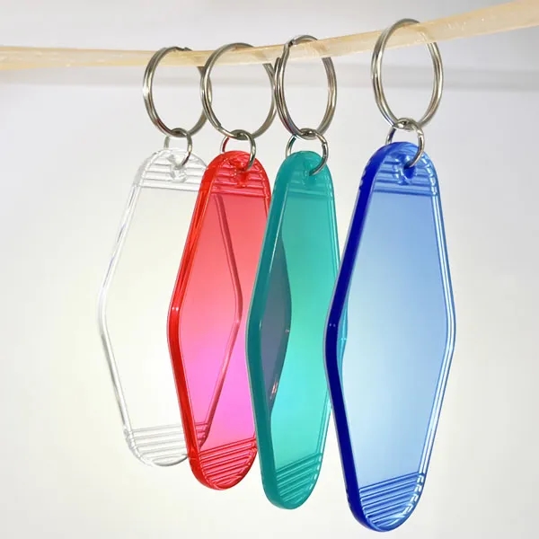 Translucent Rhombic Vintage Motel Keychain 8