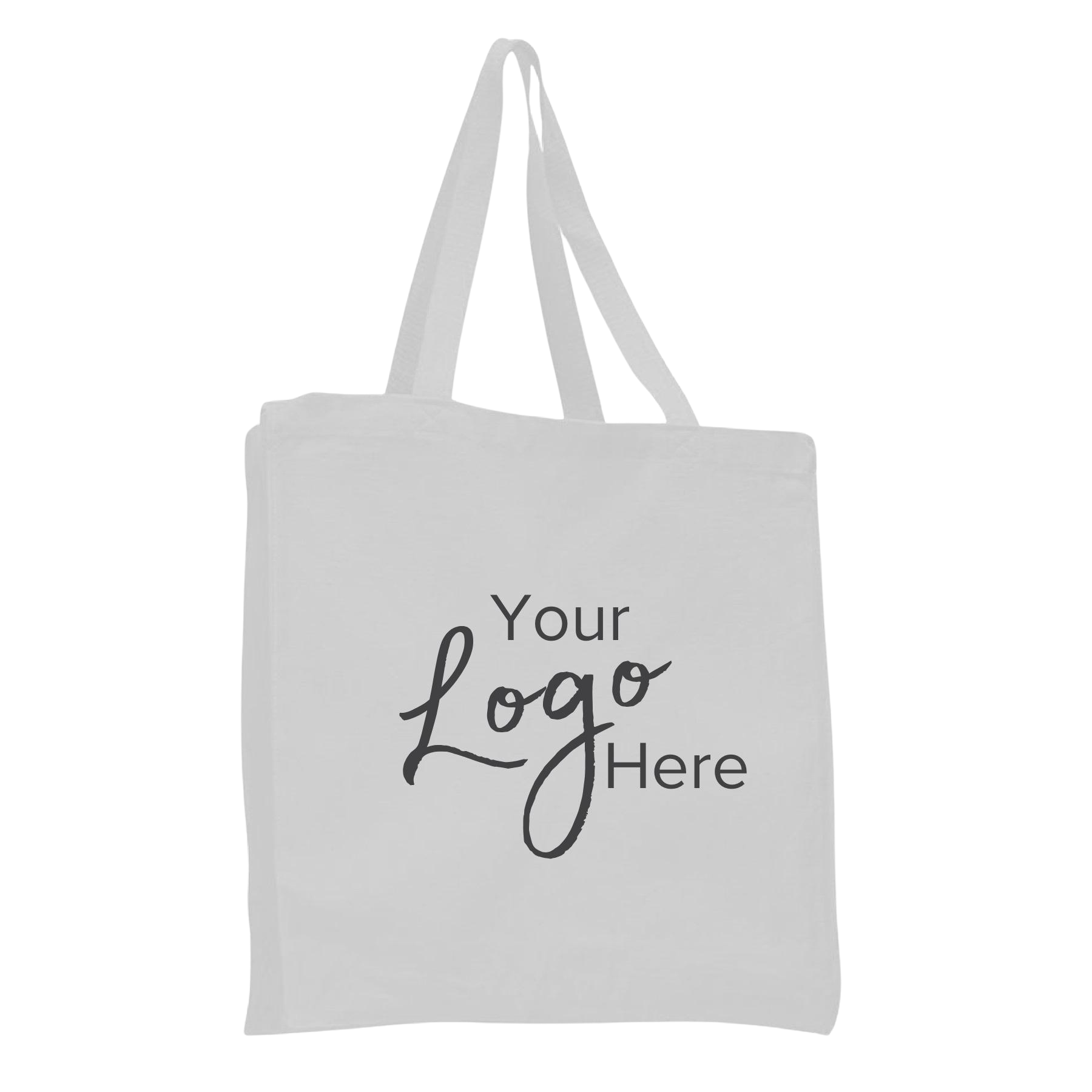 Canvas Shopper Bag 14" W x 15" H with 4" Gusset, custom tote bag with logo imprint 17