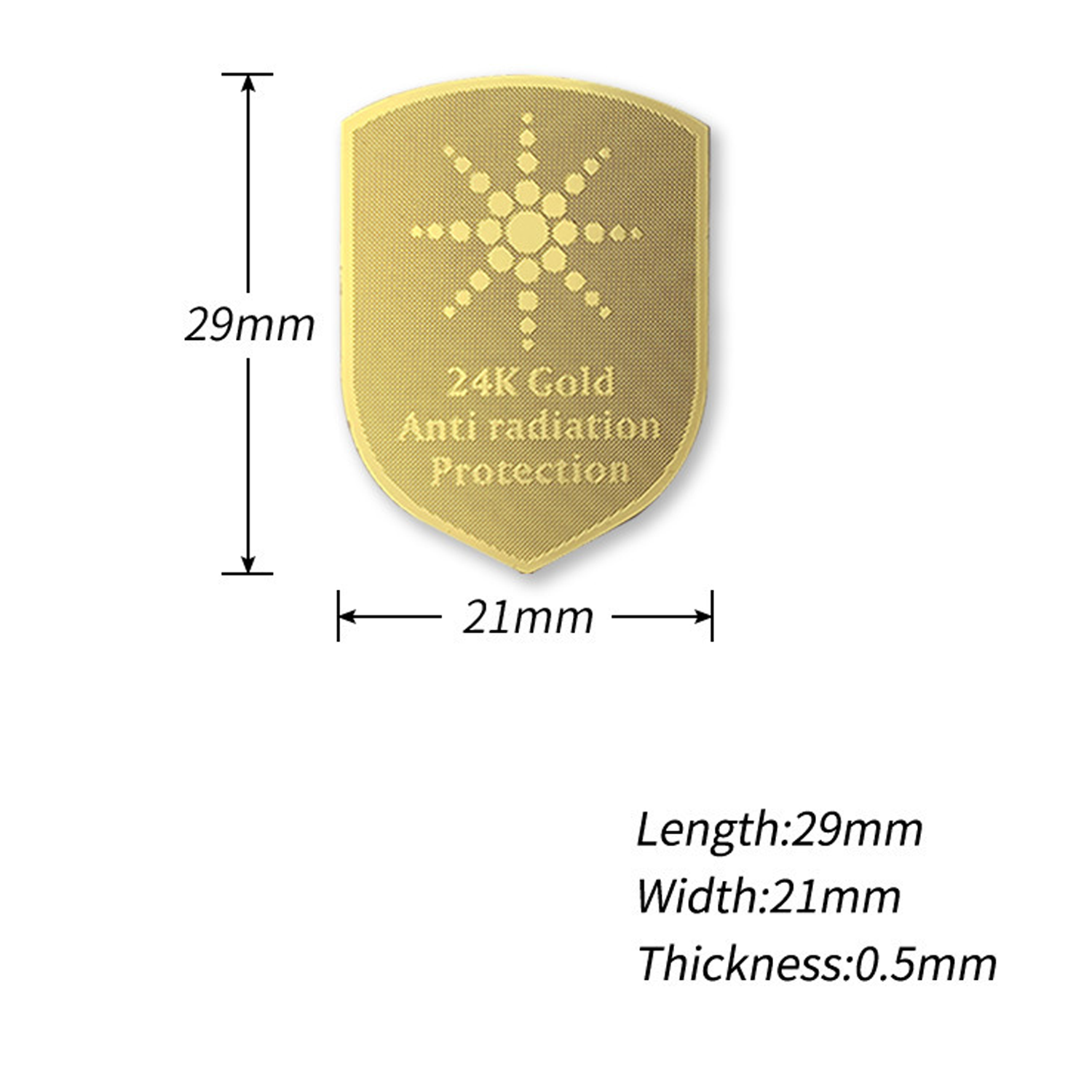 24K Gold Negative Ion Energy Phone Sticker 2