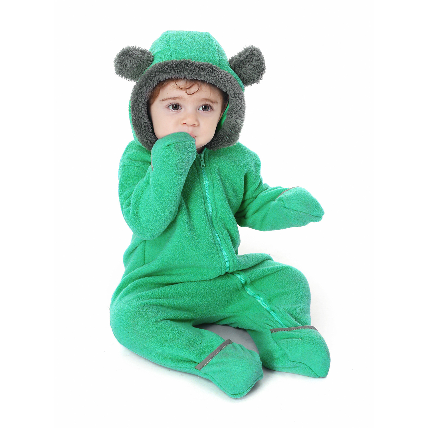 Fleece Baby Bunting Bodysuit 2