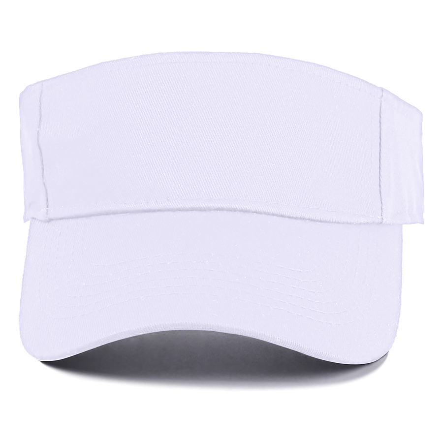 Stock Solid Color Cotton Visor - Sports Style 12