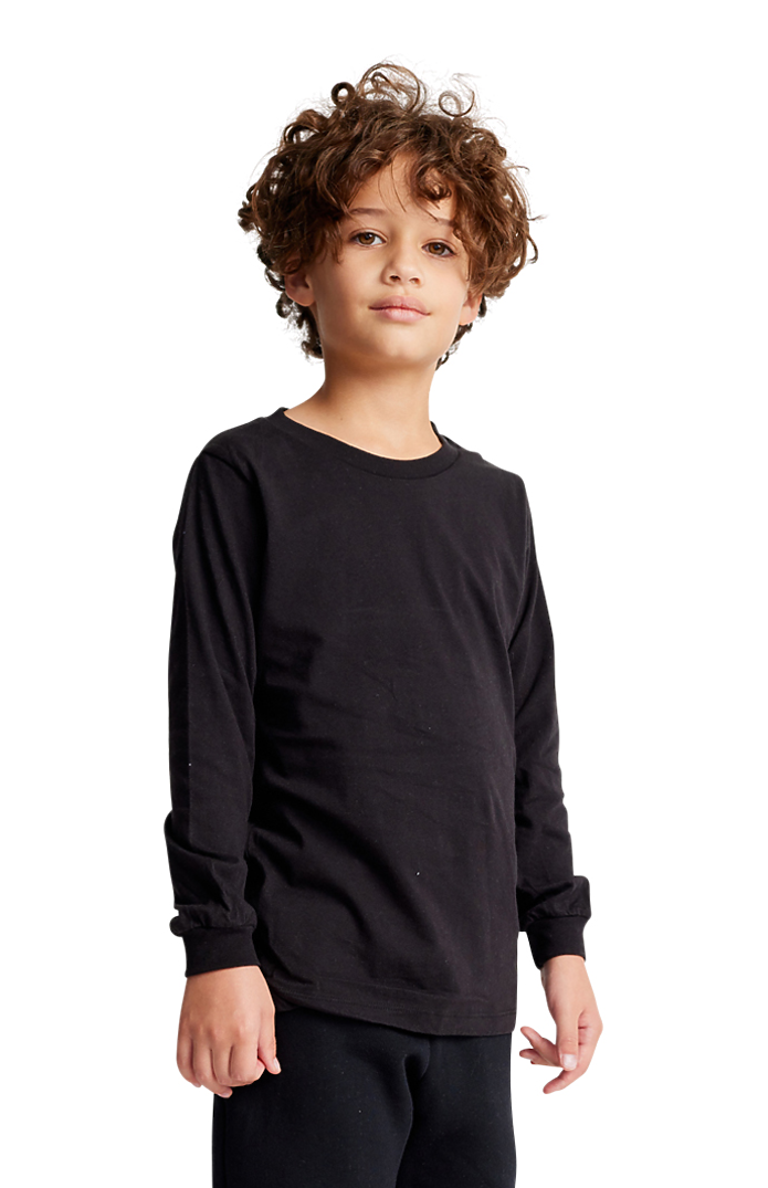 Youth Organic Long Sleeve Crew Tee 2