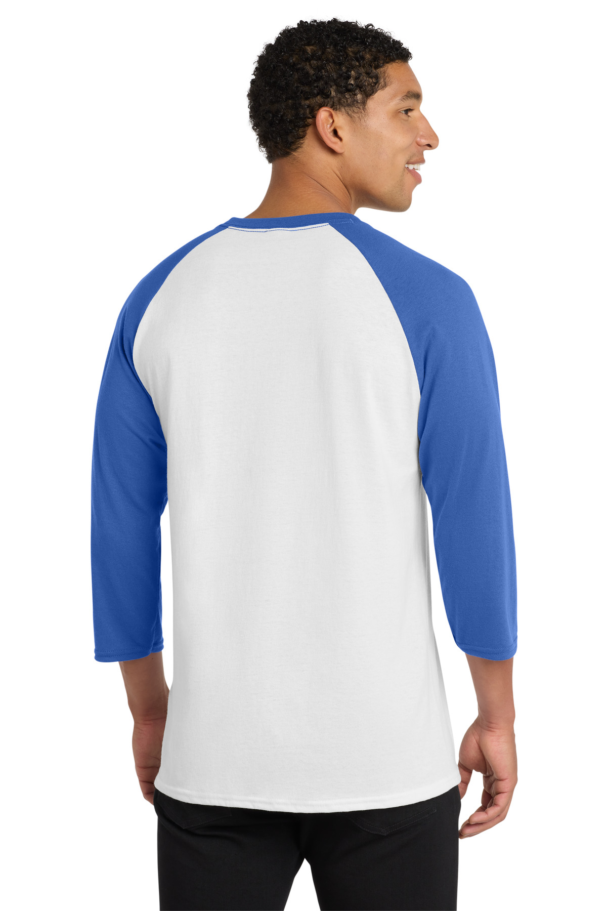 Port & Co Core Blend 3/4-Sleeve Raglan Tee. PC55RS 18