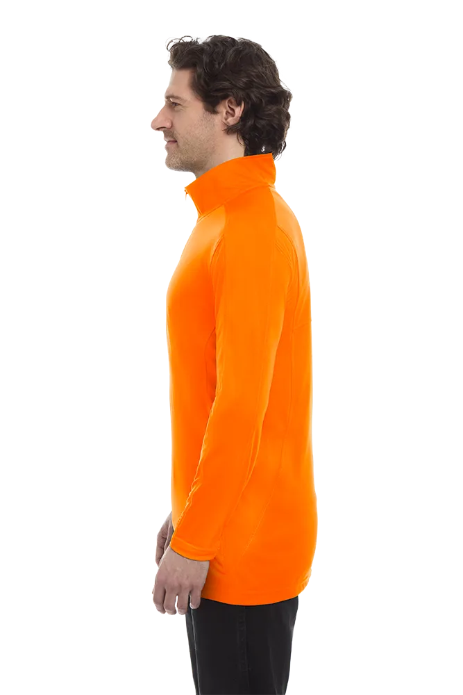 MENS WICKING SOLID 1/4 ZIP LS PULLOVER 42