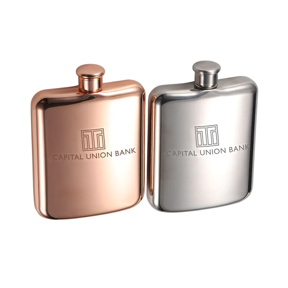 Elegant Stainless Steel Square Flask 4