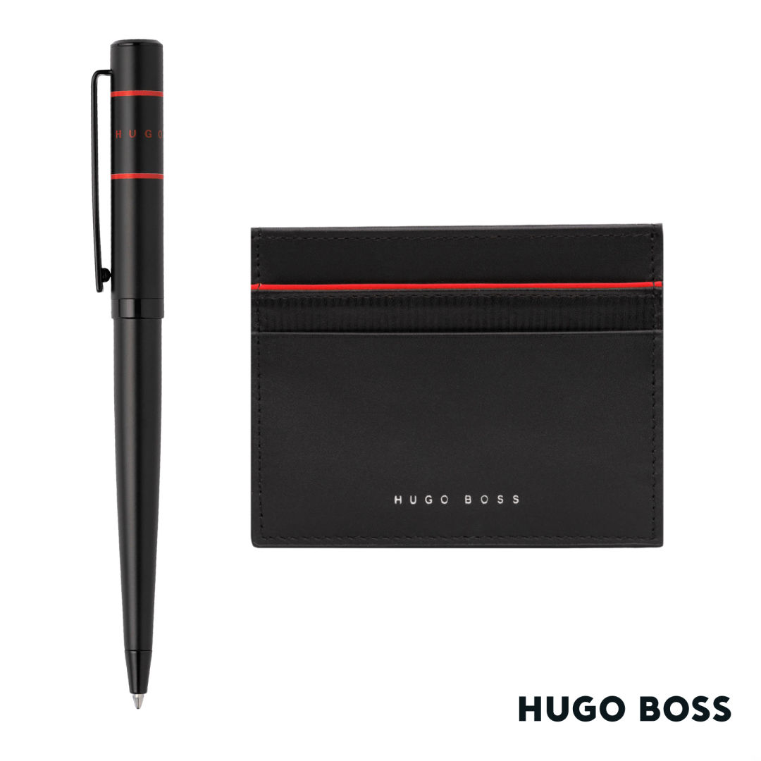 Hugo Boss® Gear Card Holder/Ribbon Matrix Ballpoint Pen 6