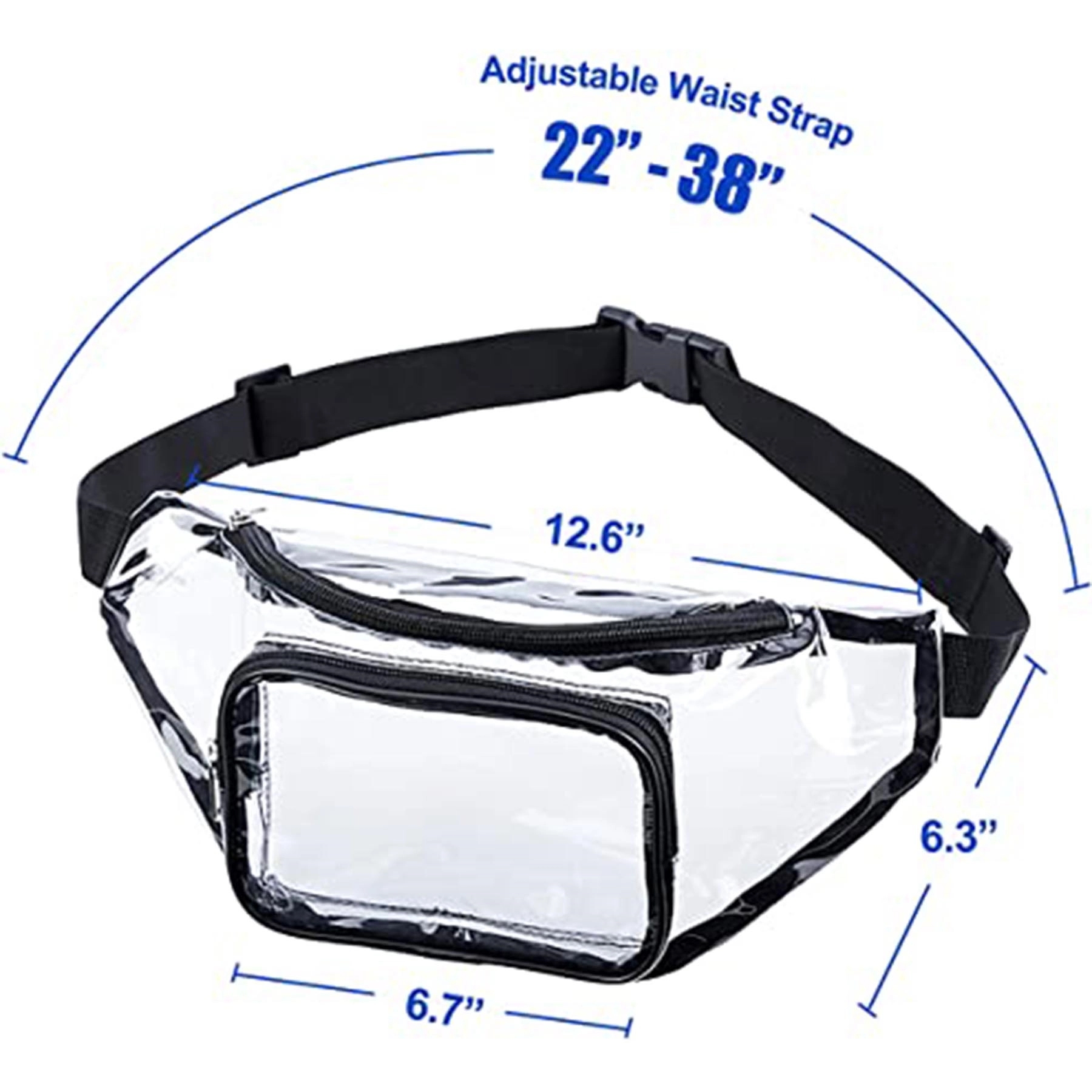 Clear Fanny Waist/Chest /Sling/Crossbody Pack 6