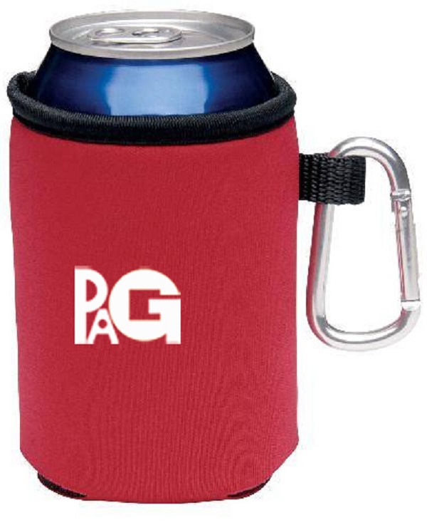 Can Cooler with Carabiner Clip, custom koozie with logo imprint 4