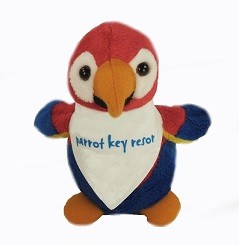 6" Baby Parrot with bandana and one color imprint 2