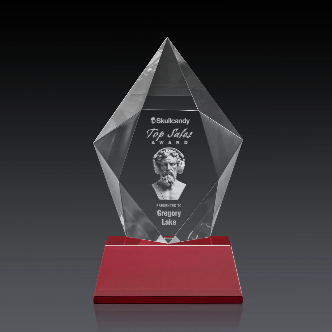 Devron 3D Award on Base - Red 4