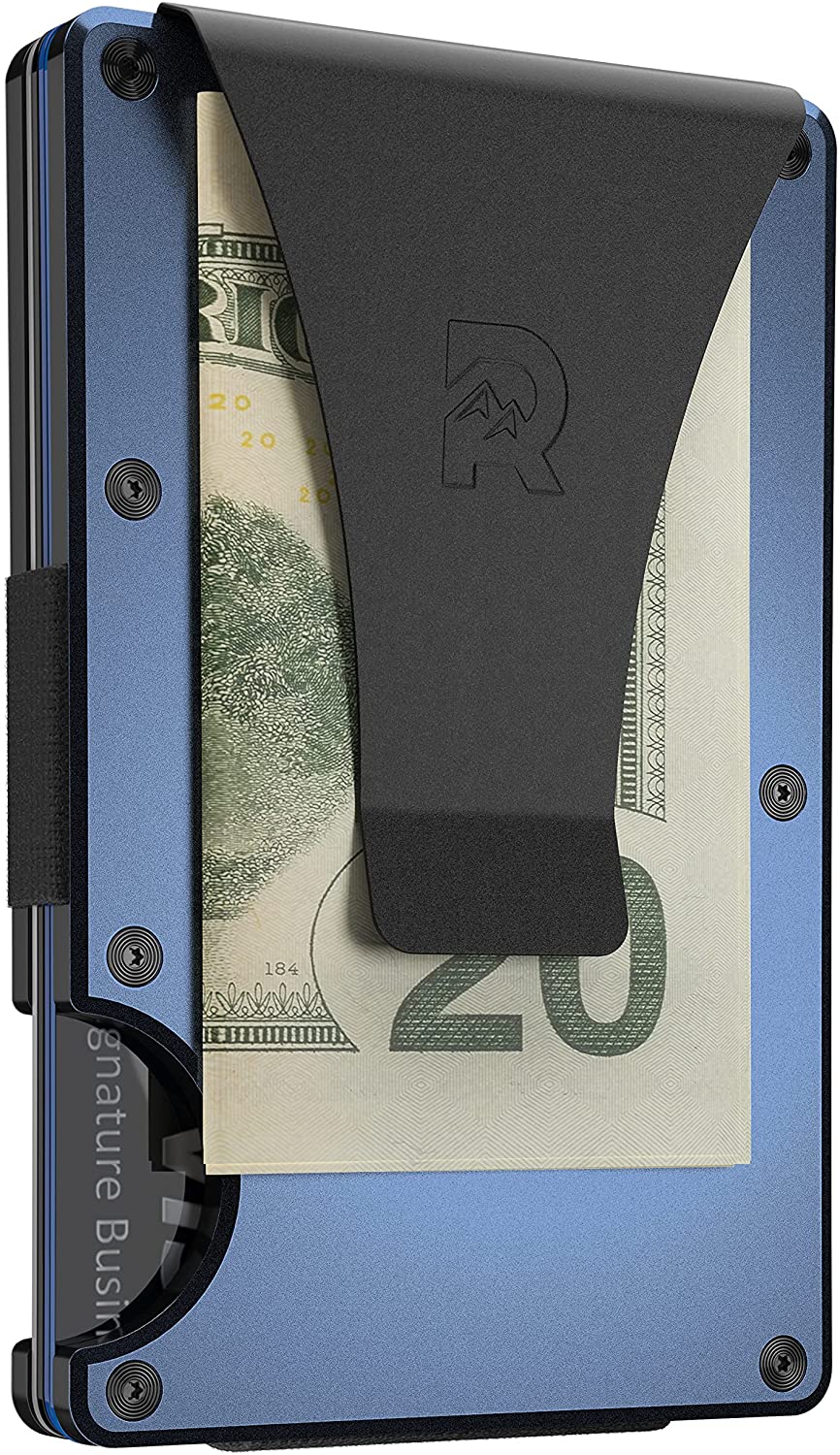 Aluminum Slim Metal Wallet with Money Clip 6