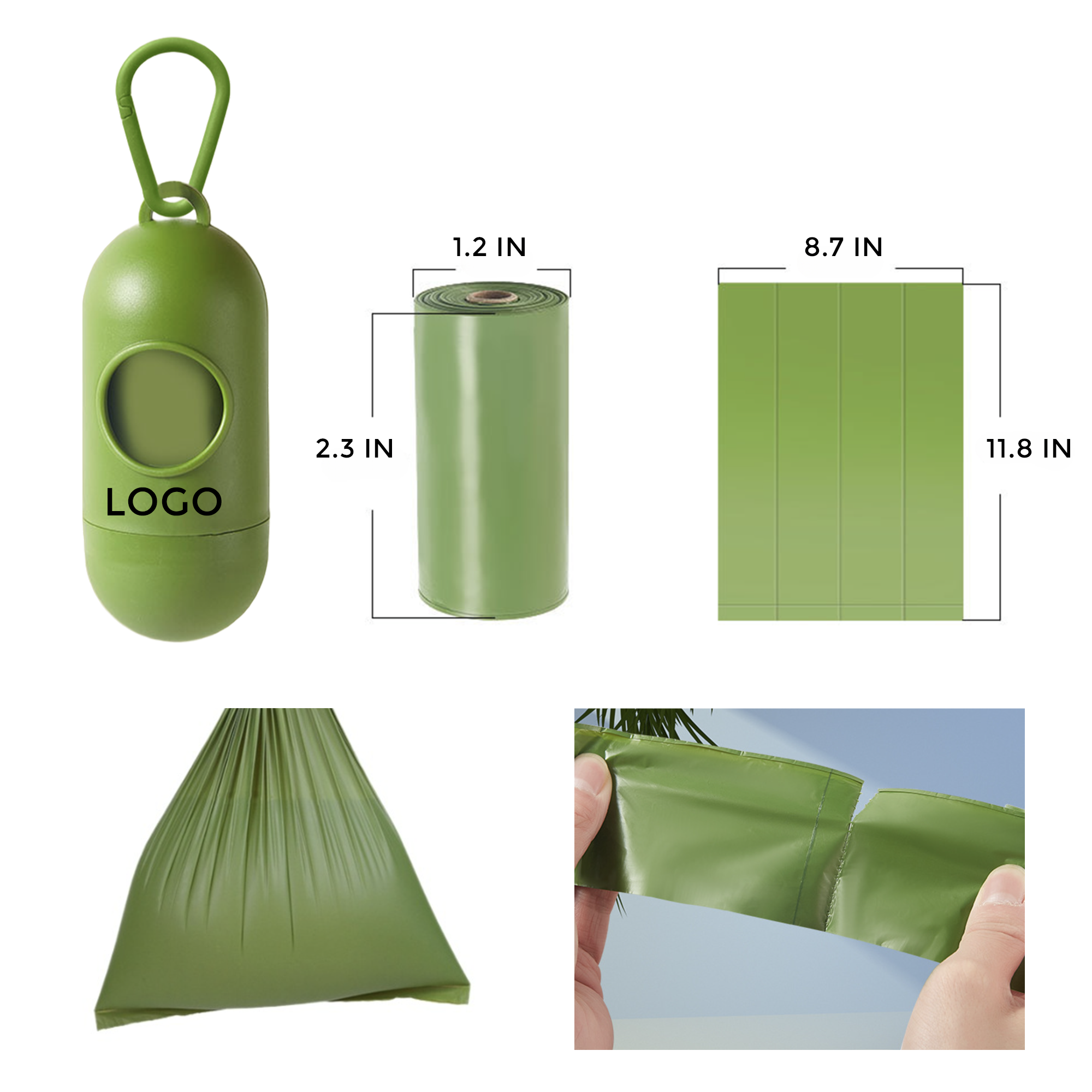 MOQ 10 PCS Convenient Compostable Pet Waste Bag 2
