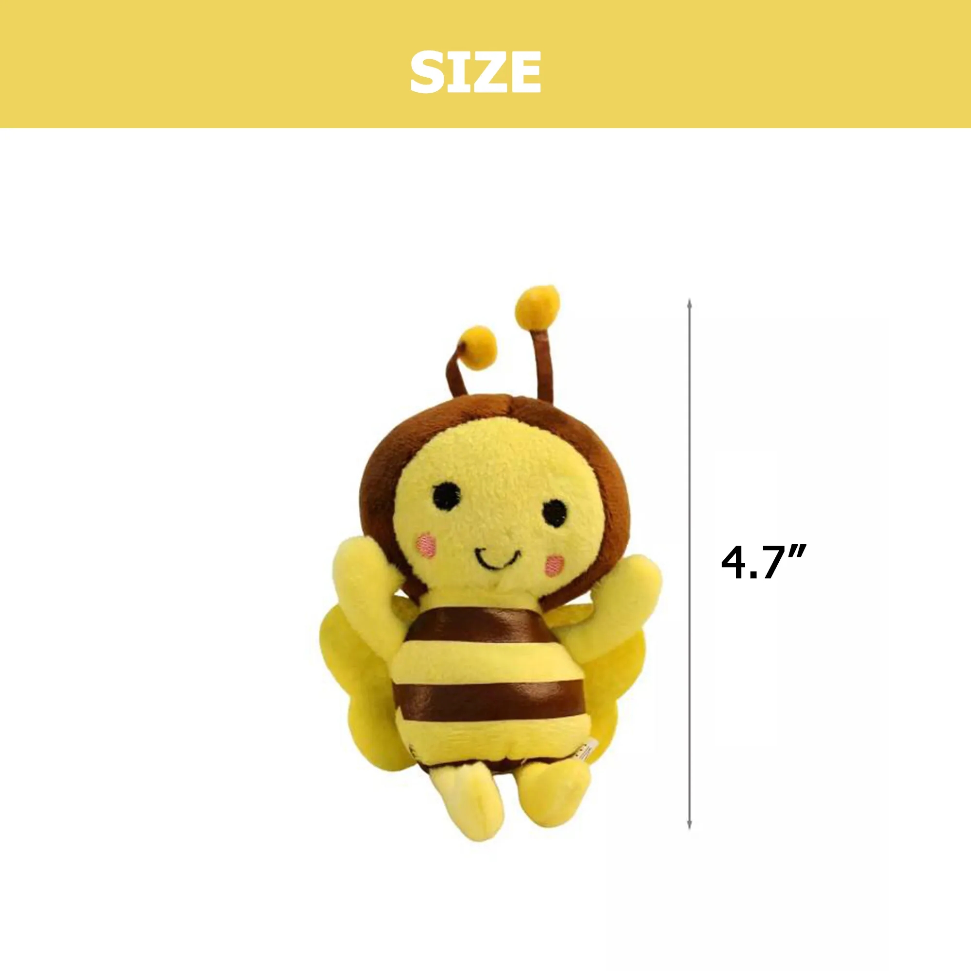 Plush Bee Pendant 4.7" Tall 7