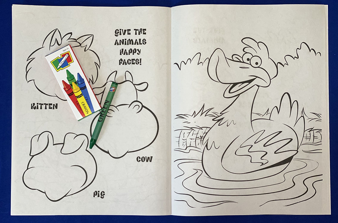 COLORING SET - Animals on the Farm Coloring Book Fun Pack 4