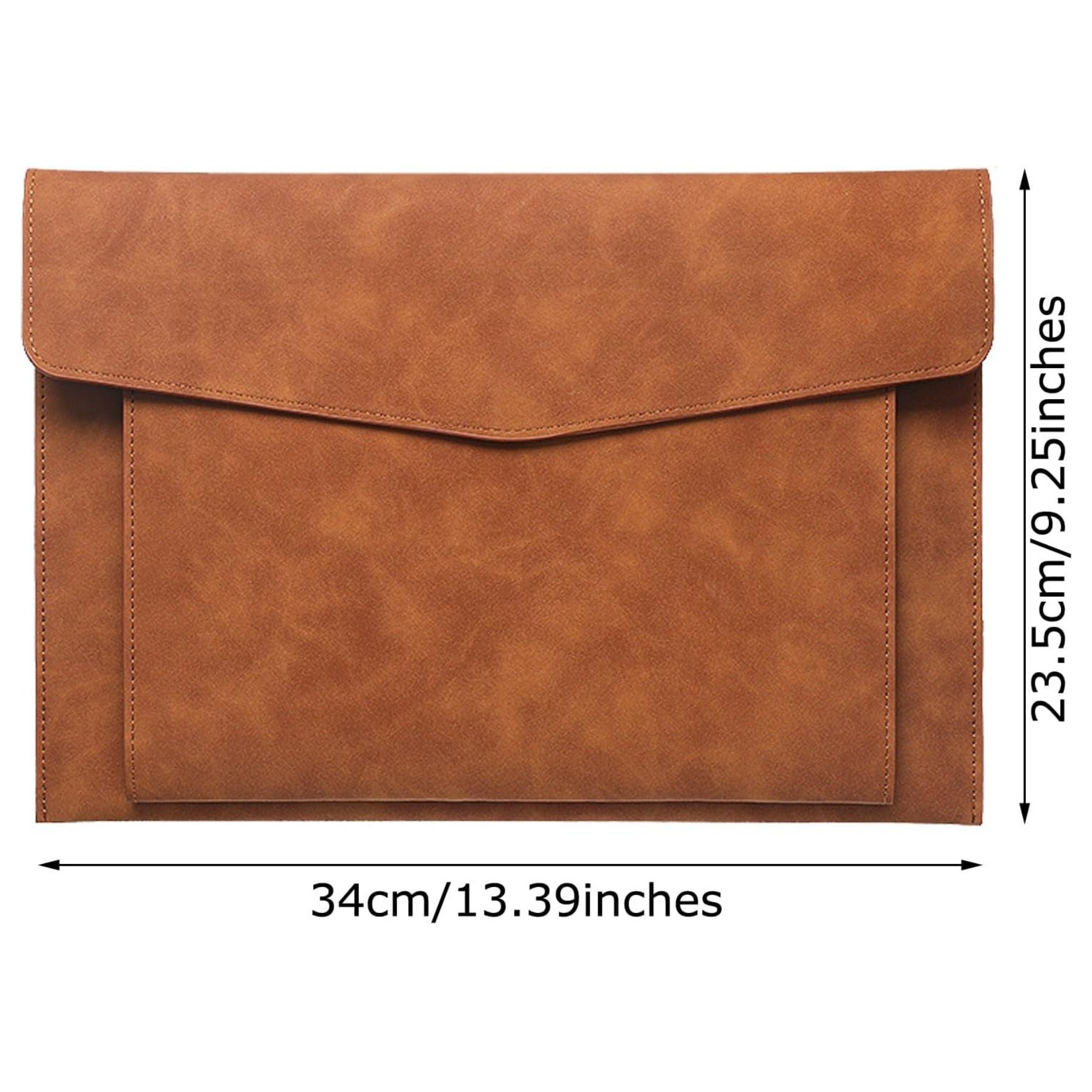 Leather A4 File Folder Document Holder with 2 Compartments 6